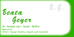beata geyer business card