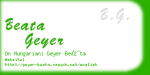 beata geyer business card